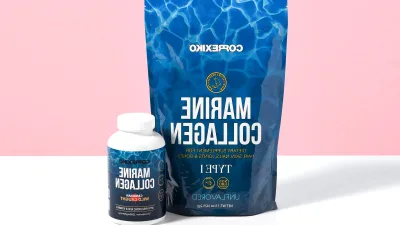 Mavi ambalajda kolajen takviyesi